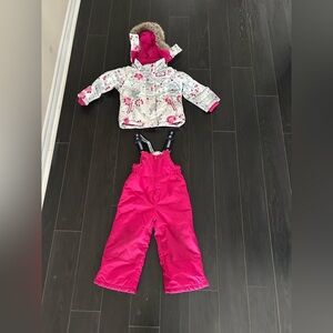 Carter's Floral Jacket and Pink Snow Pants Set